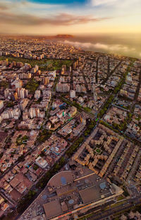 Aerial view of buildings in city