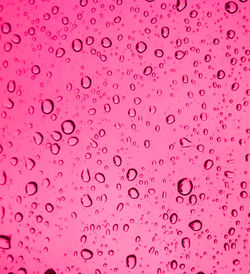 Full frame shot of raindrops on window