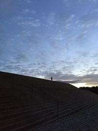 View of road at sunset