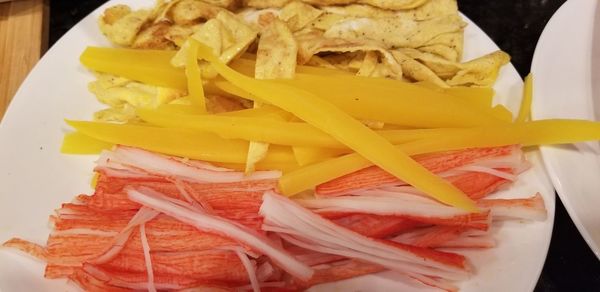 Close-up of fries on plate