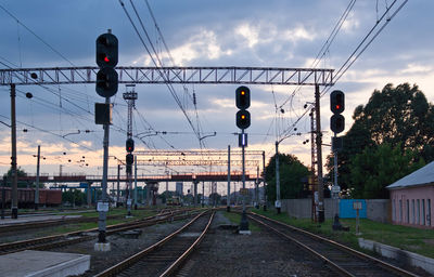 Railroad tracks against sky