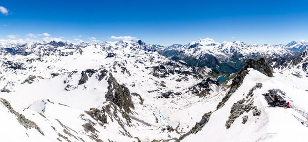 View of snowcapped mountain against sky