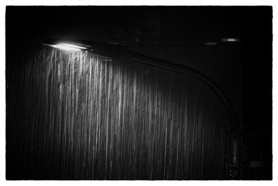 View of illuminated tunnel