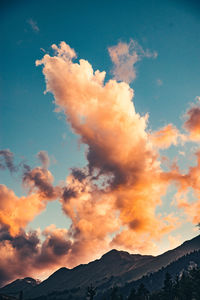 Low angle view of sky during sunset