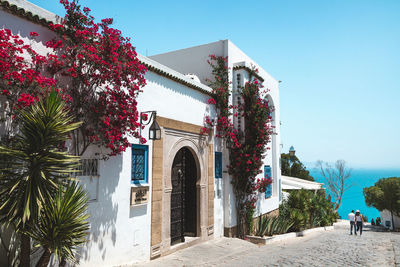 Streets of sidi bou said with traditional architecture, tunisia