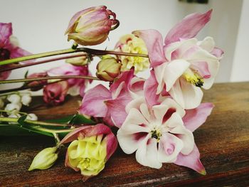 Close-up of flowers on table