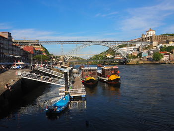 Boats in river