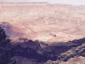 High angle view of dramatic landscape