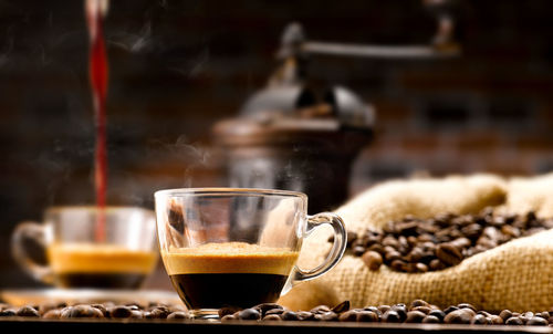 Close-up of coffee cup
