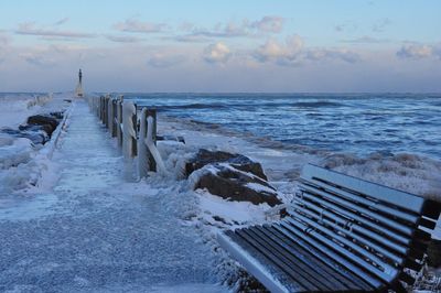 Scenic view of sea against sky