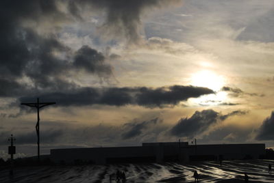 Storm clouds over beach