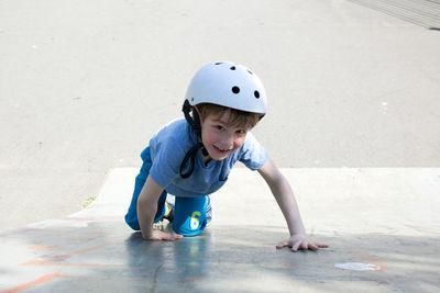 Full length of boy playing