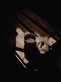 Close-up of coffee on table