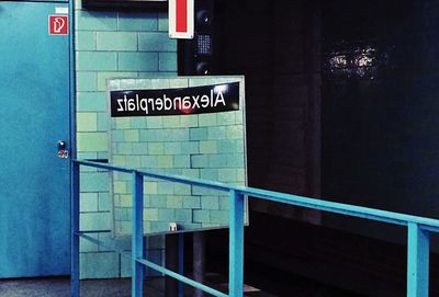 Arrow sign on city street