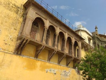 Low angle view of historical building against sky