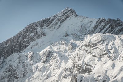 Scenic view of snowcapped mountain range