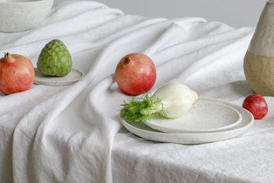 Close-up of food on table