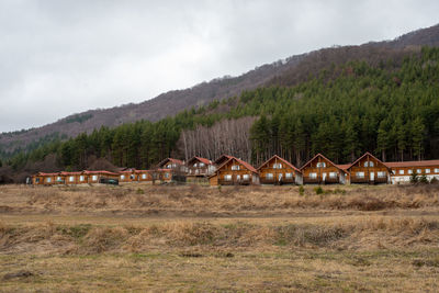 Mountain huts for rest in the wilderness