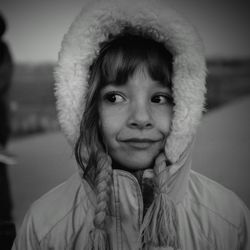 Portrait of girl wearing jacket