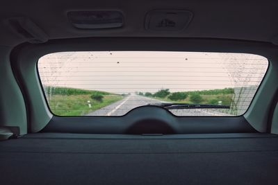 View of car window