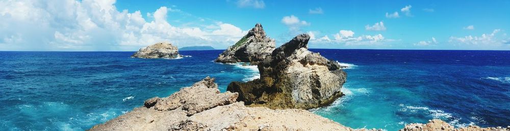 Panoramic view of sea against sky