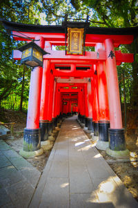 Red outside temple