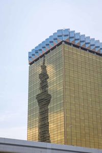 Low angle view of building against clear sky