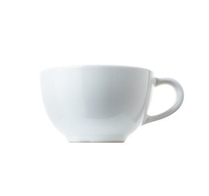 Close-up of coffee cup against white background