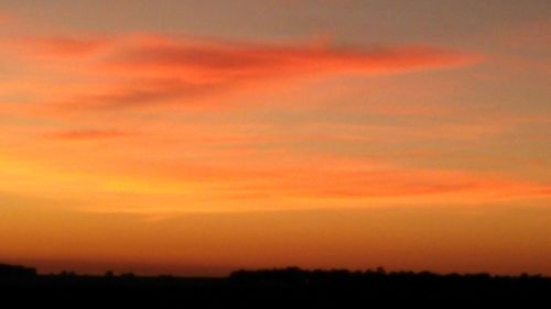 Scenic view of landscape at sunset