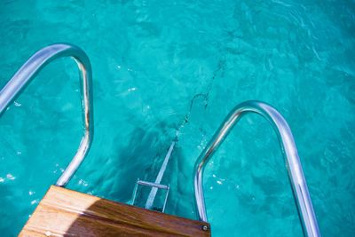 High angle view of swimming pool