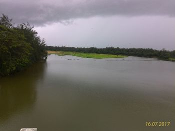 Scenic view of river against sky