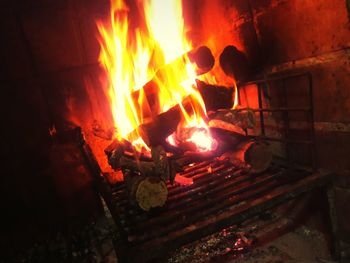 Close-up of firewood