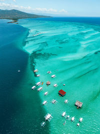 High angle view of beach