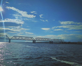 Low angle view of bridge over river