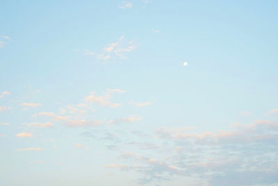 Low angle view of sky at sunset