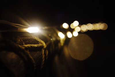 Close-up of illuminated christmas lights