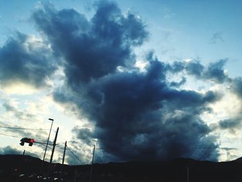 Low angle view of cloudy sky