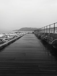 Wet deck under rain