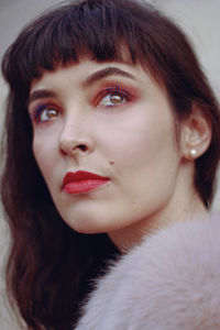 Close-up portrait of a young woman