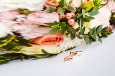 Close-up of rose bouquet