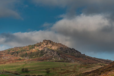 Low angle view of mountain against sky