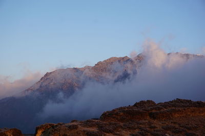 Scenic view of mountain against sky