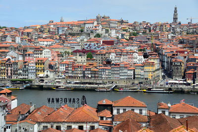 Aerial view of buildings in city