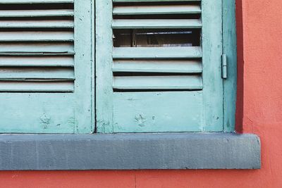 Close-up of closed window