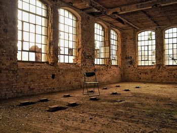 Interior of abandoned building