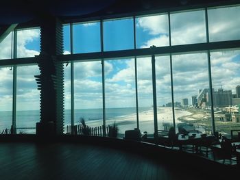 View of sea against cloudy sky