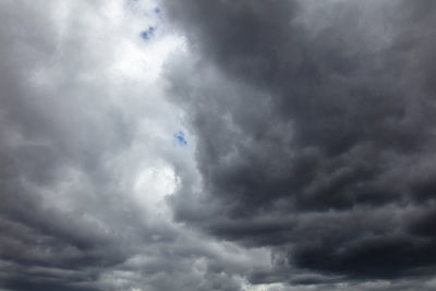 Low angle view of storm clouds in sky