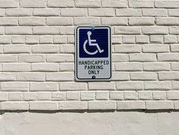 Handicap sign