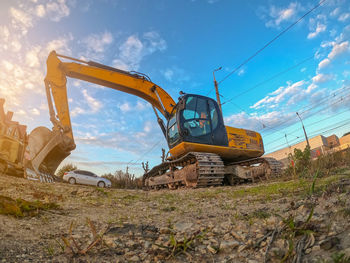 Construction site against sky