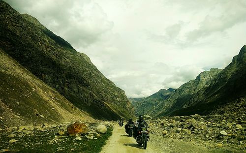 Close-up of road against sky